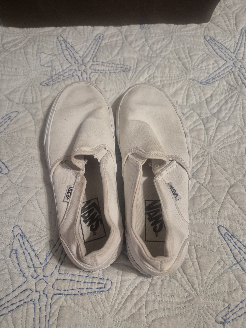 Vans Kids Classic Slip-On Shoes in White